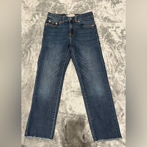 Levi's Dark Blue Kids Girls High Rise Ankle Straight Jeans Size 7 Reg